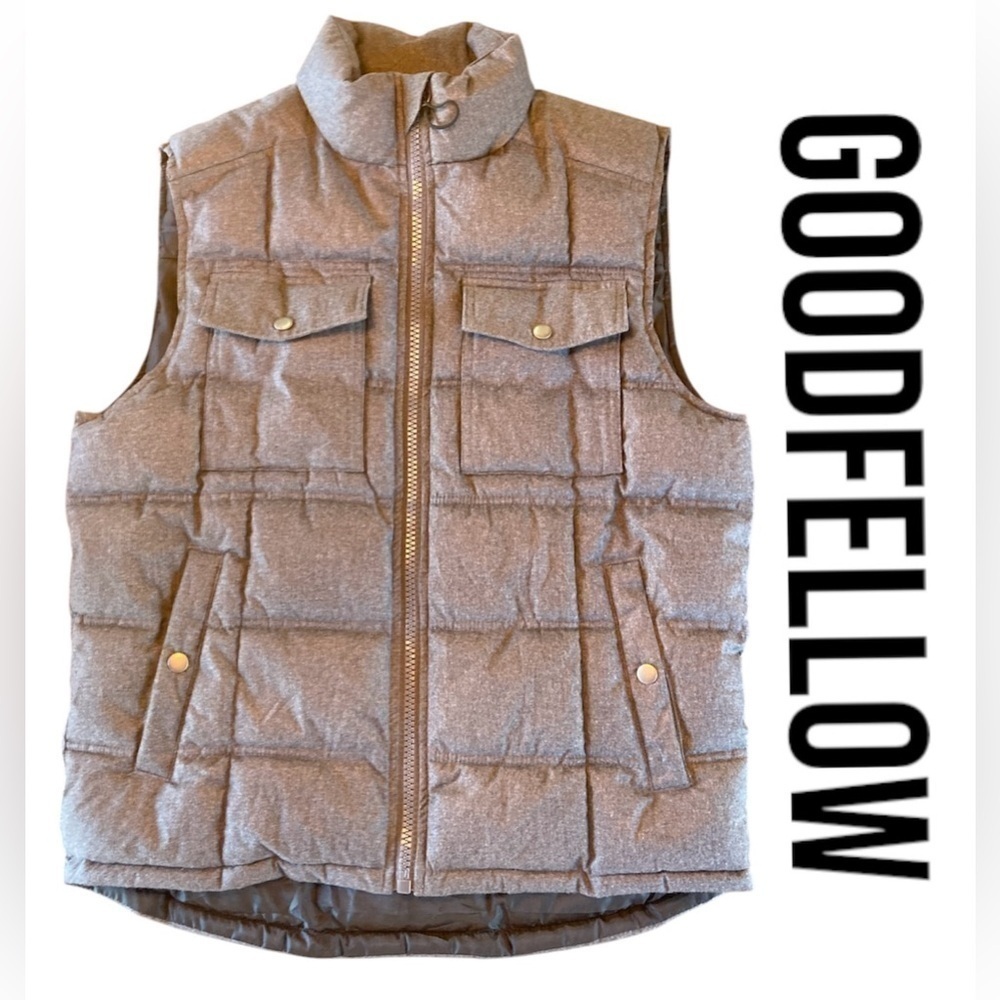 Goodfellow & Co Men's Medium Charcoal Gray Insulated Puffer Vest